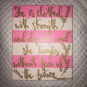 Proverbs 31:25 canvas